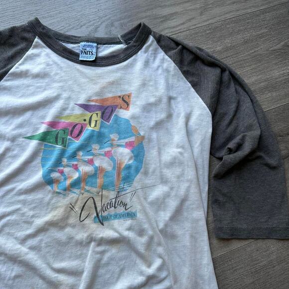 Rare Vintage 80s The GoGos Tour Band Tee Ragaln Shirt - Picture 5 of 8